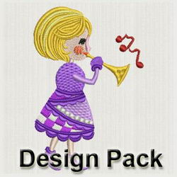 Cute Girls machine embroidery designs