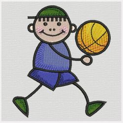 Stick Basketball Boys 03 machine embroidery designs