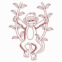 Cute Monkey Redworks 09(Sm) machine embroidery designs