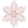 Snowflake Redwork Quilts 02(Md)