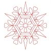Snowflake Redwork Quilts 03(Md)
