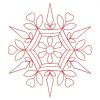 Snowflake Redwork Quilts 03(Md)