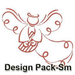 Redwork Abstract Angels(Sm) machine embroidery designs