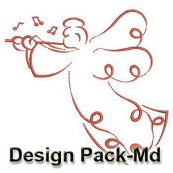 Redwork Abstract Angels(Md) machine embroidery designs