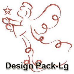 Redwork Abstract Angels(Lg) machine embroidery designs