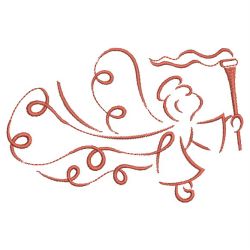 Redwork Abstract Angels 07(Sm) machine embroidery designs
