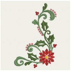 Heirloom Christmas Poinsettia Flowers 01 machine embroidery designs