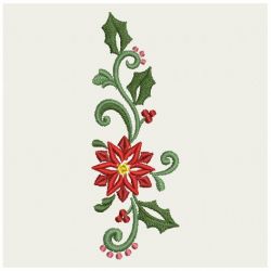 Heirloom Christmas Poinsettia Flowers 03 machine embroidery designs