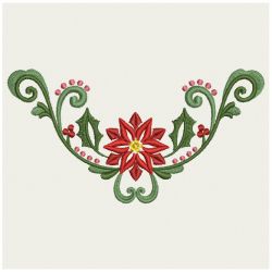 Heirloom Christmas Poinsettia Flowers 04 machine embroidery designs