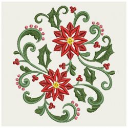 Heirloom Christmas Poinsettia Flowers 05 machine embroidery designs