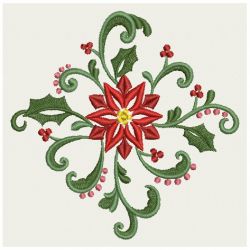 Heirloom Christmas Poinsettia Flowers 06 machine embroidery designs