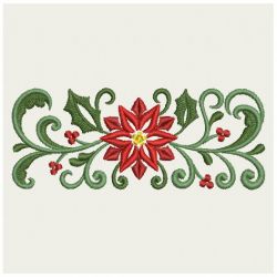 Heirloom Christmas Poinsettia Flowers 07 machine embroidery designs
