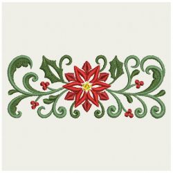 Heirloom Christmas Poinsettia Flowers 07 machine embroidery designs