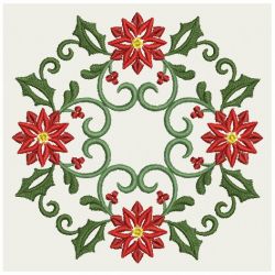Heirloom Christmas Poinsettia Flowers 08 machine embroidery designs