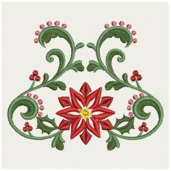 Heirloom Christmas Poinsettia Flowers 09 machine embroidery designs