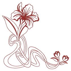 Art Nouveau Flower Corners 02(Lg) machine embroidery designs