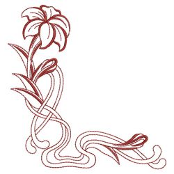 Art Nouveau Flower Corners 04(Sm) machine embroidery designs
