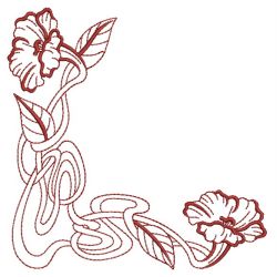 Art Nouveau Flower Corners 05(Md) machine embroidery designs
