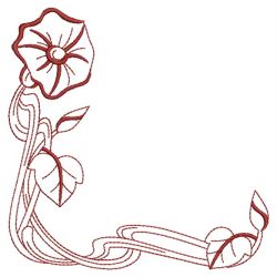 Art Nouveau Flower Corners 06(Md) machine embroidery designs