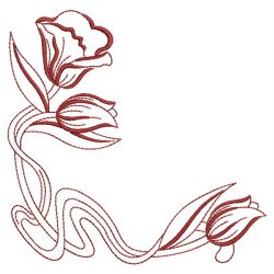 Art Nouveau Flower Corners 09(Md) machine embroidery designs