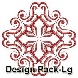 Redwork Feather Borders and Corners(Lg) machine embroidery designs
