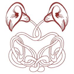 Redwork Art Nouveau Flowers 2 05(Md) machine embroidery designs