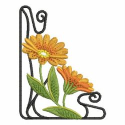 Heirloom Calendula 09 machine embroidery designs