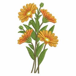 Heirloom Calendula 10 machine embroidery designs