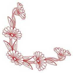 Redwork Heirloom Calendula 02(Md) machine embroidery designs