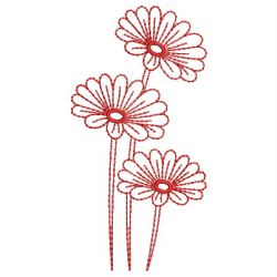 Redwork Heirloom Calendula 05(Md) machine embroidery designs