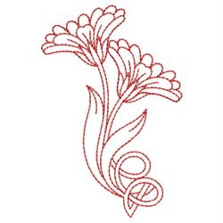 Redwork Heirloom Calendula 09(Md) machine embroidery designs