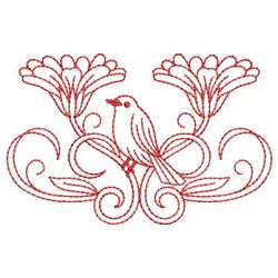 Redwork Heirloom Calendula 11(Lg)