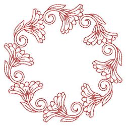 Redwork Heirloom Calendula 12(Sm) machine embroidery designs