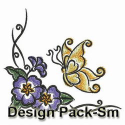 Watercolor Butterflies and Flowers(Sm) machine embroidery designs