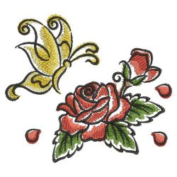 Watercolor Butterflies and Flowers 09(Md) machine embroidery designs
