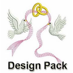 Ribbon Doves machine embroidery designs