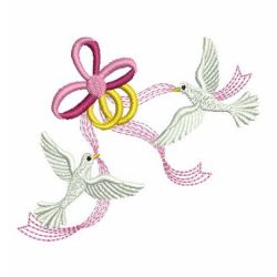 Ribbon Doves 04 machine embroidery designs