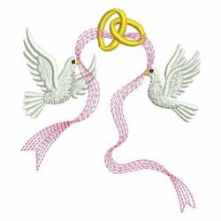 Ribbon Doves 07 machine embroidery designs