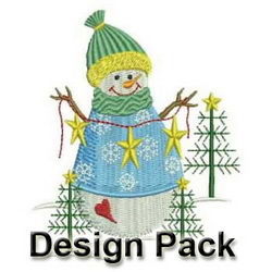 Winter Snowman Scenes 2 machine embroidery designs