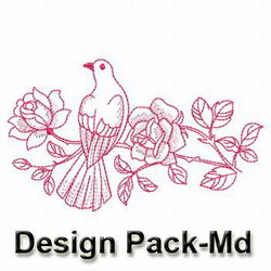 Vintage Roses and Doves(Md) machine embroidery designs