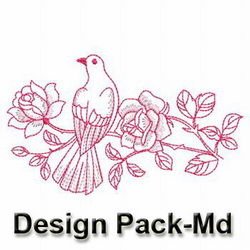 Vintage Roses and Doves(Md) machine embroidery designs