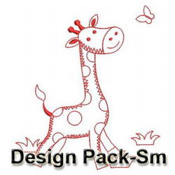 Redwork Cute Zebra(Sm) machine embroidery designs