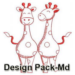 Redwork Cute Zebra(Md) machine embroidery designs