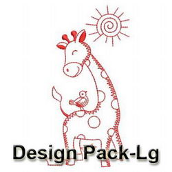 Redwork Cute Zebra(Lg) machine embroidery designs