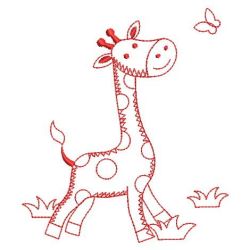 Redwork Cute Zebra 03(Md) machine embroidery designs