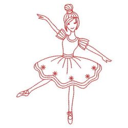 Redwork Ballet Girls 02(Lg) machine embroidery designs