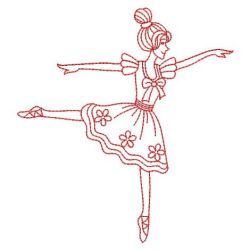 Redwork Ballet Girls 03(Sm)