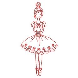Redwork Ballet Girls 04(Lg)
