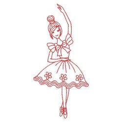 Redwork Ballet Girls 05(Lg)