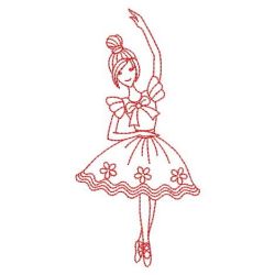 Redwork Ballet Girls 05(Sm) machine embroidery designs